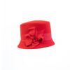 Josephine - Rouge -chapeau cloche - Maison Fabienne Delvigne