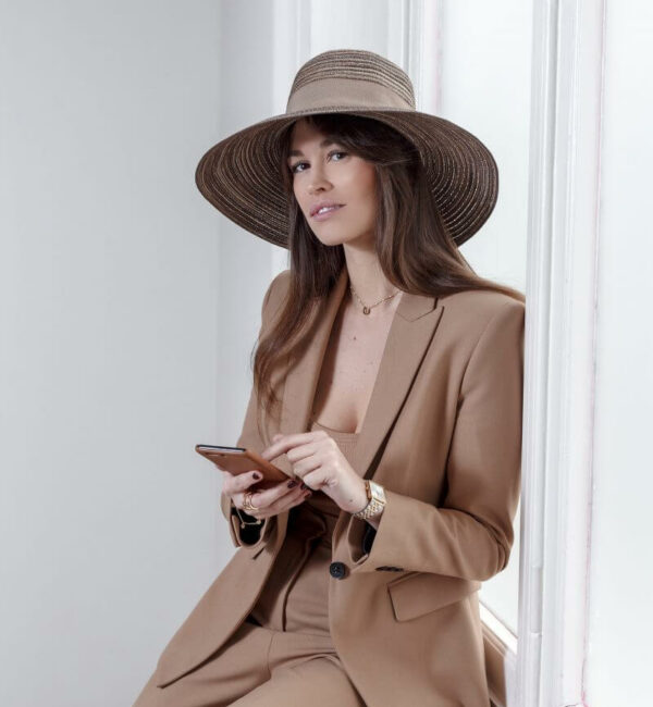 Chapeau de voyage - Samy - Marron - Maison Fabienne Delvigne