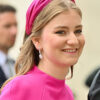 Princesse Elisabeth de Belgique - Serre-tête - Florentina - Fuschia - Maison Fabienne Delvigne