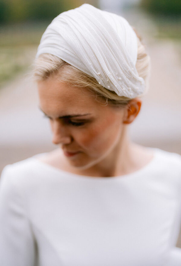 Banana Fibre Headpiece - Agapanthe - Maison Fabienne Delvigne