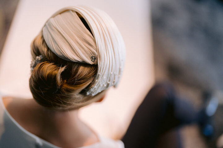 Banana Fibre Headpiece - Agapanthe - Maison Fabienne Delvigne