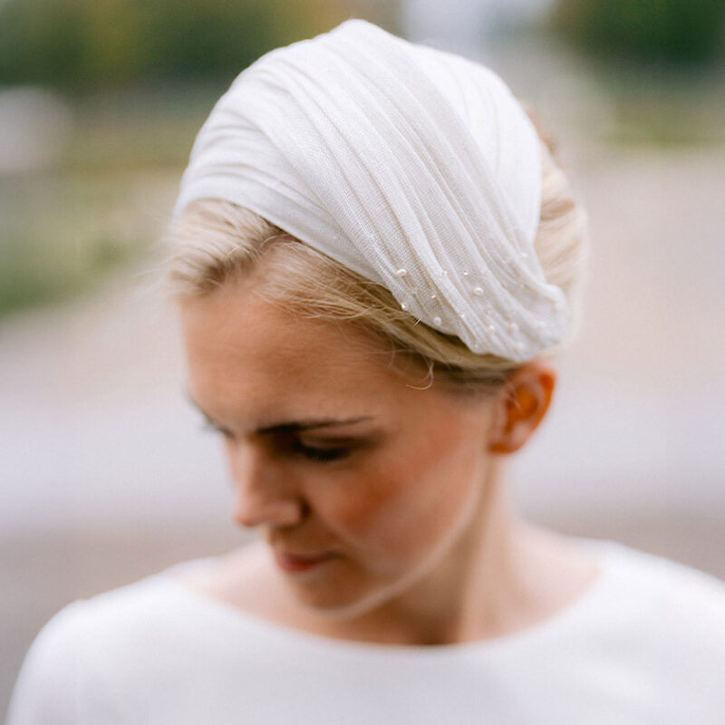 Banana Fibre Headpiece - Agapanthe - Maison Fabienne Delvigne