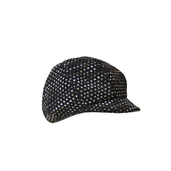 Casquette - Kim - noir - tweed - Maison Fabienne Delvigne