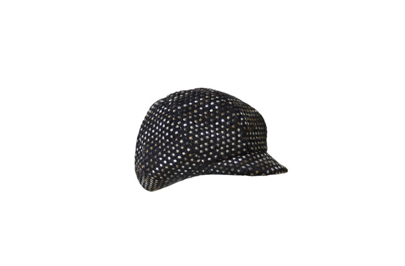 Casquette - Kim - noir - tweed - Maison Fabienne Delvigne