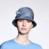 Chapeau cloche - Talina - bleu - à ruban - collection casual - Caring Hat