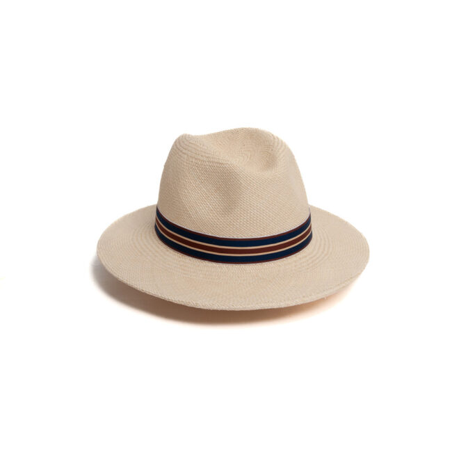 Fedora Panama - Fellini - beige - ruban ligné - collection casual - Maison Fabienne Delvigne