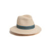 Fedora panama - Fellini - ruban ligné turquoise - collection casual - Maison Fabienne Delvigne