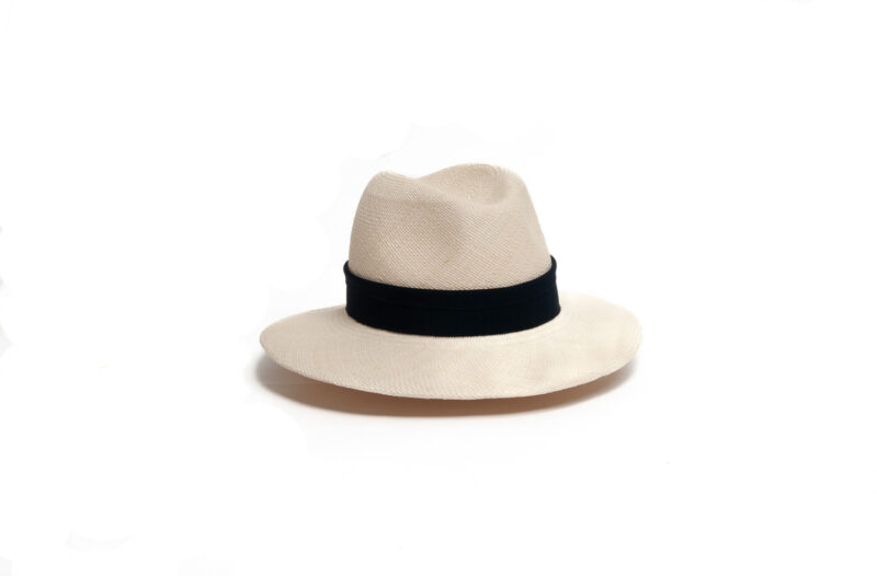 Fedora Panama - Leonardo - ruban uni - collection casual - Maison Fabienne Delvigne