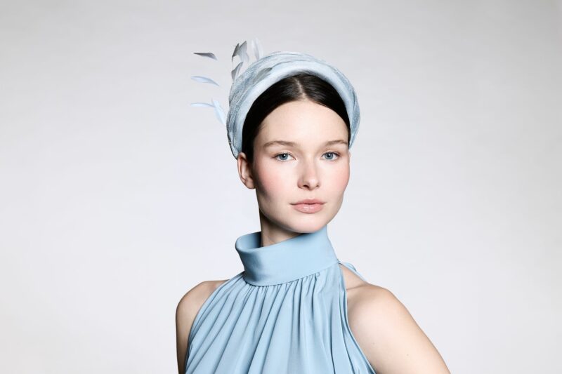 Silina - serre - tête - Bleu Ciel- collection couture - Maison Fabienne Delvigne