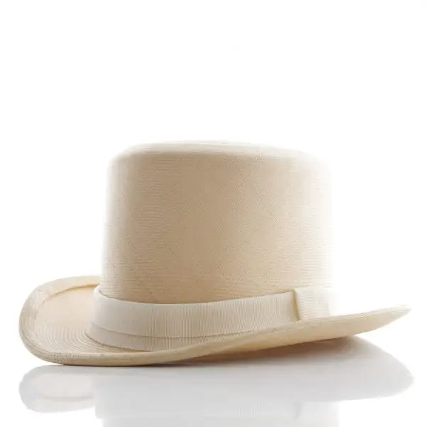 Exceptional natural straw top hat