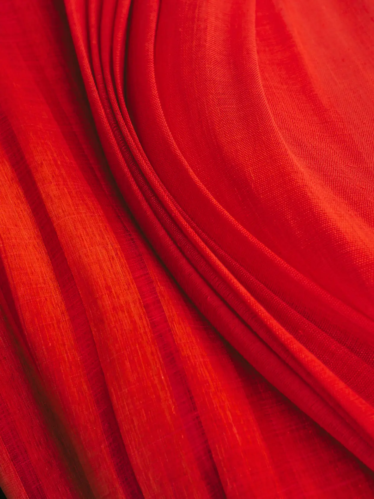 Red banana fibre material focus